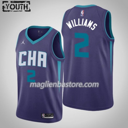 Maglia NBA Charlotte Hornets Marvin Williams 2 Jordan Brand 2019-20 Statement Edition Swingman - Bambino